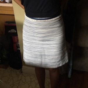 XS striped navy and cream skirt